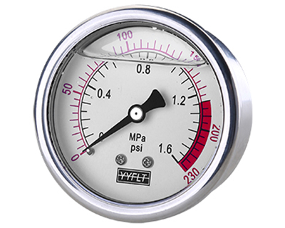 2.5寸充油耐震壓力表軸向YN60Z-1.6Mpa